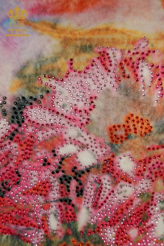 All'ingrosso Maglieria da Donna - Angora - Stampa Farfalle - Digitale - 40010 | KAZEE