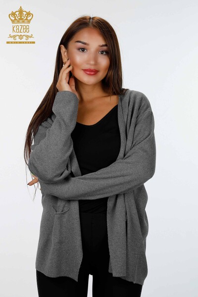 All'ingrosso Maglieria da donna Cardigan - Motivo glitterato - Tasche - Lungo - 16807 | KAZEE - 5