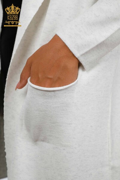 All'ingrosso Maglieria da donna Cardigan - Lungo - Dettagli tasche - Viscosa - 16871 | KAZEE - 7
