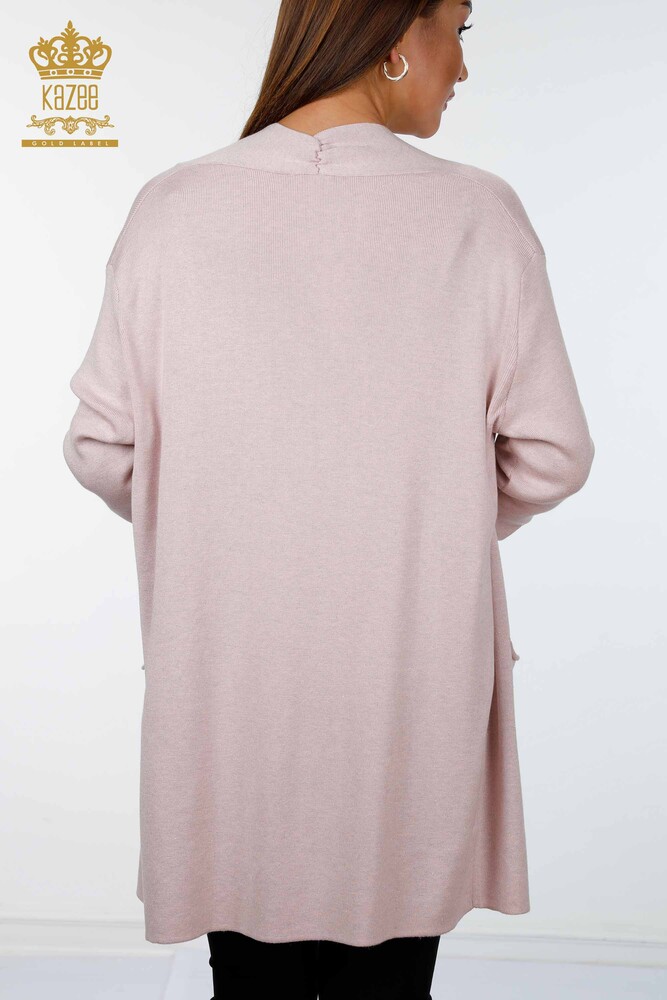 All'ingrosso Maglieria da donna Cardigan - Lungo - Dettagli tasche - Viscosa - 16871 | KAZEE - 16
