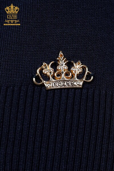 Maglieria all'ingrosso Donna Collo in piedi Manica lunga Basic Viscosa - 15670 | KAZEE - 9