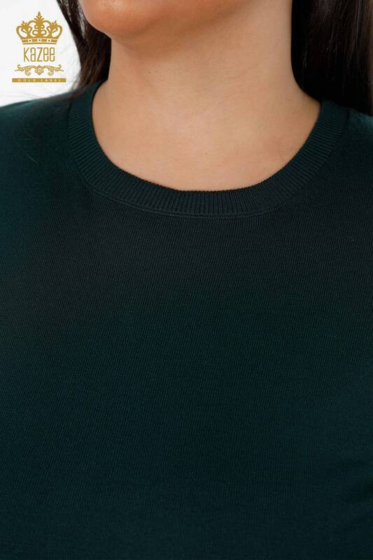 Maglieria da donna all'ingrosso Maglione Girocollo Logo Basic - 16989 | KAZEE