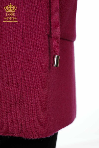 All'ingrosso Maglieria da donna Gilet - Fiore colorato ricamato Tasca - Lungo - 16844 | KAZEE - 5