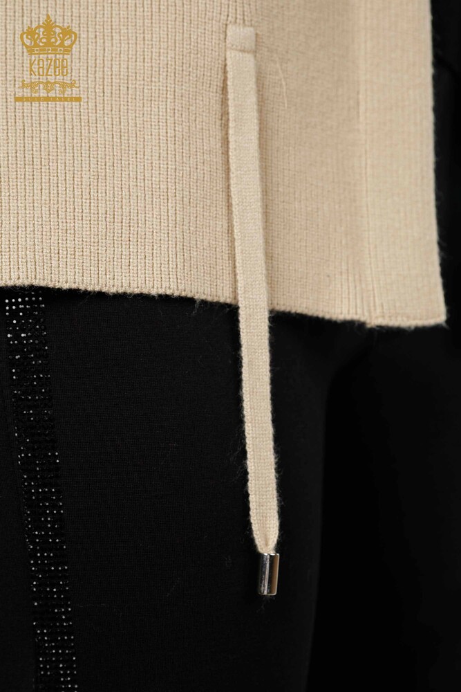 Ingrosso Maglieria Donna Gilet - Corto - Ricamato Fiori Ricamato Pietra - 16814 | KAZEE - 4