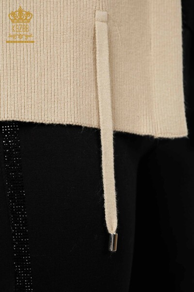 Ingrosso Maglieria Donna Gilet - Corto - Ricamato Fiori Ricamato Pietra - 16814 | KAZEE - 4