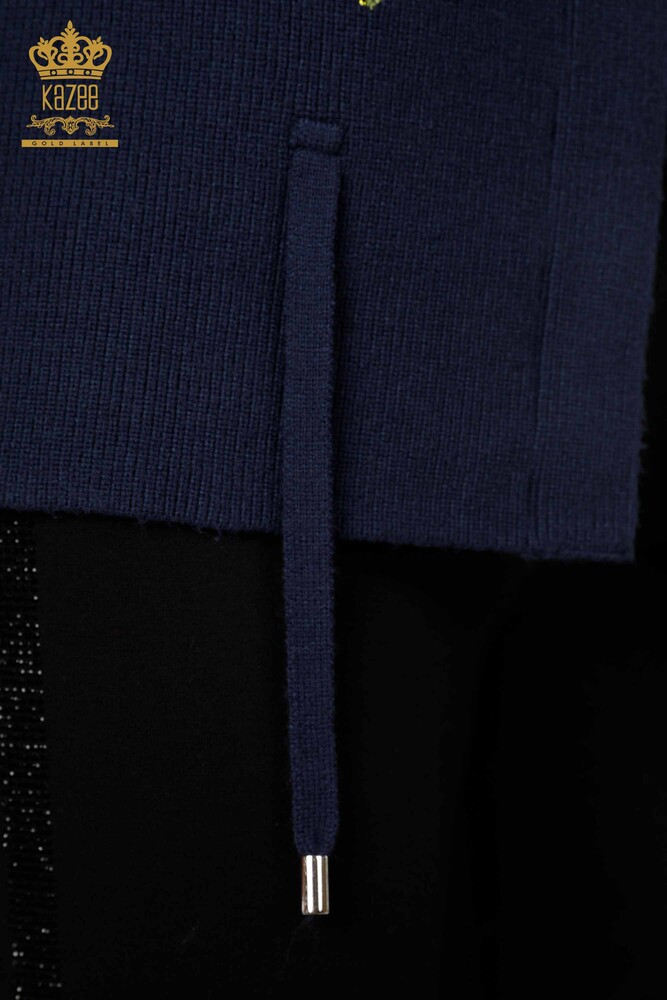 Ingrosso Maglieria Donna Gilet Corto Ricamato Fiori - Ricamato Pietra - 16836 | KAZEE - 21