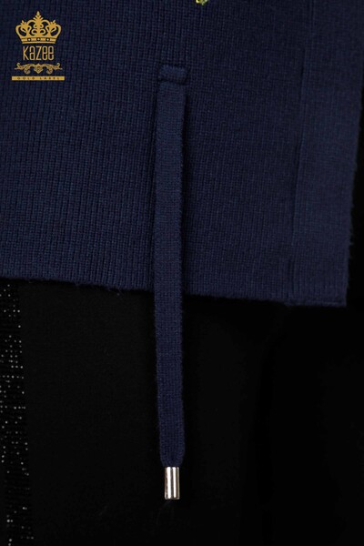 Ingrosso Maglieria Donna Gilet Corto Ricamato Fiori - Ricamato Pietra - 16836 | KAZEE - 21