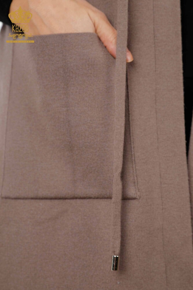 All'ingrosso Maglieria da donna Gilet - Ricamo pietra - Motivo floreale - 16835 | KAZEE - 5