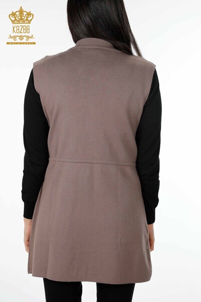 All'ingrosso Maglieria da donna Gilet - Ricamo pietra - Motivo floreale - 16835 | KAZEE - 6