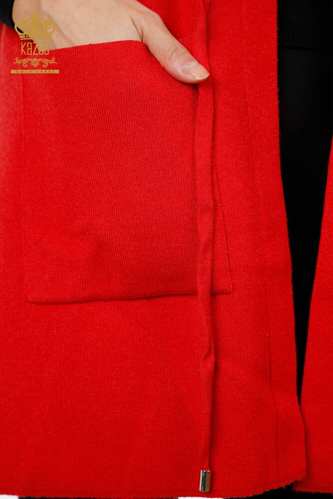 All'ingrosso Maglieria da donna Gilet - Ricamo pietra - Motivo floreale - 16835 | KAZEE - 16