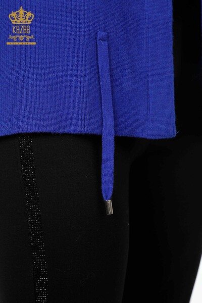 All'Ingrosso Maglieria Donna Gilet - Ricamo Pietre Ricamato - Corto - Modellato Floreale - 16839 | KAZEE - 27