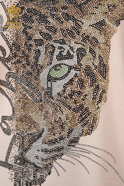 All'ingrosso Maglieria da donna - Motivo leopardato - Ricamato - Testo dettagliato - 16157 | KAZEE - Thumbnail