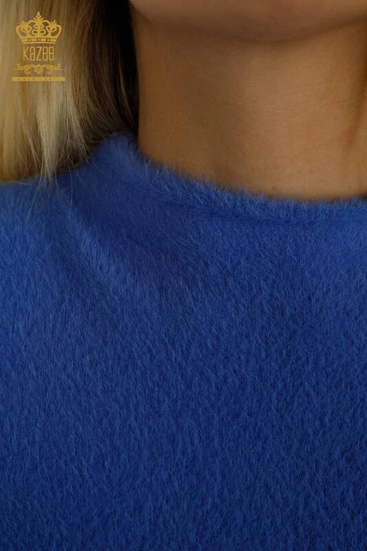 All'ingrosso Maglieria da donna maglione - Angora - Basic - Blu - 30610 | KAZEE
