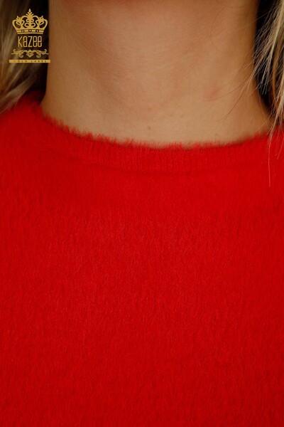 All'ingrosso Maglieria da donna maglione - Angora - Basic - Rosso - 30610 | KAZEE - Thumbnail