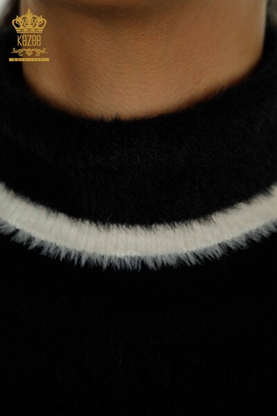 All'ingrosso Maglione di maglieria da donna - Angora - Nero - 30646 | KAZEE - Thumbnail