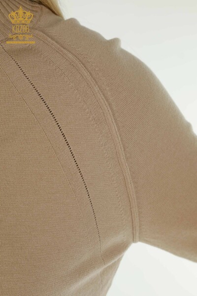 All'ingrosso Maglieria da donna maglione Basic Beige - 30757 | KAZEE - Thumbnail