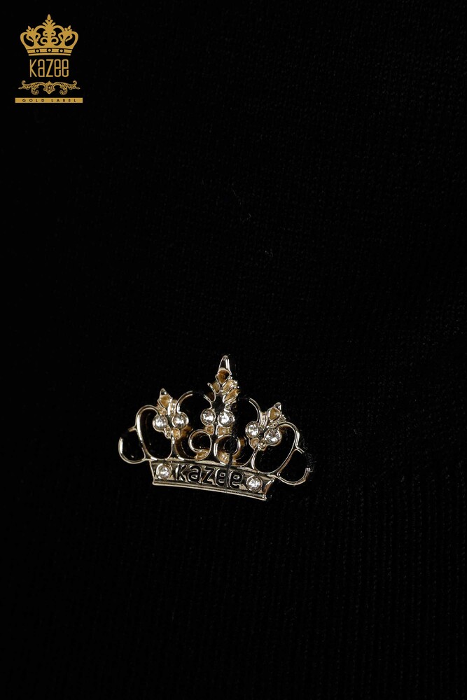 All'ingrosso Maglione maglieria da donna - Basic - Nero - 30507 | KAZEE - 4