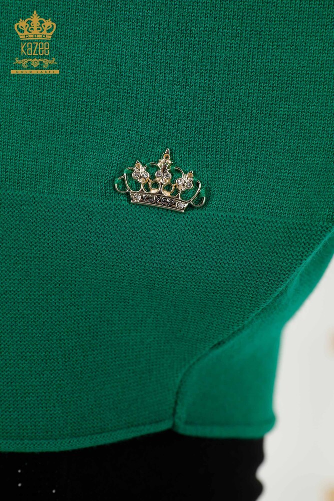 Maglieria da donna all'ingrosso Maglione - Basic - Verde - 30241 | KAZEE - 3