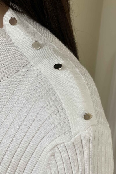 All'ingrosso Maglieria da donna maglione - collo alto - bottoni sulle spalle - 16246 | KAZEE - Thumbnail