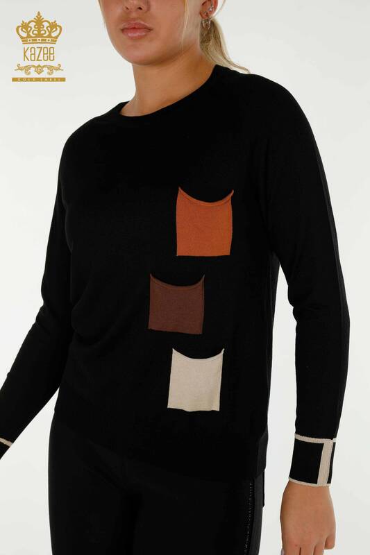 All'ingrosso Maglione di maglieria da donna - Colorato Tascabile - marrone chiaro - 30108 | KAZEE