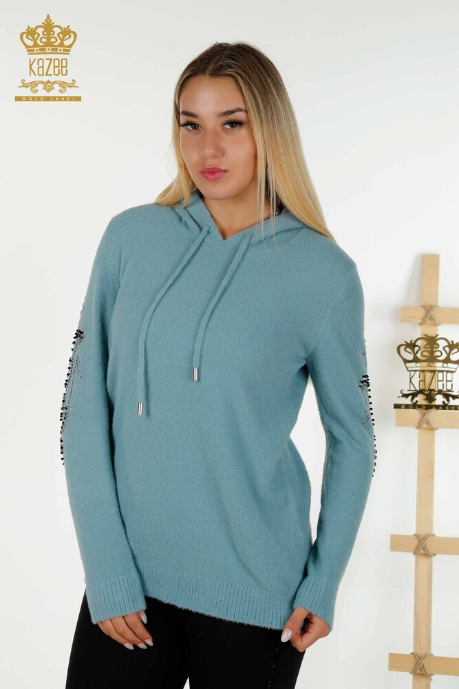 All'ingrosso Donna Maglione maglieria da - Con cappuccio - Menta - 40006 | KAZEE - 1