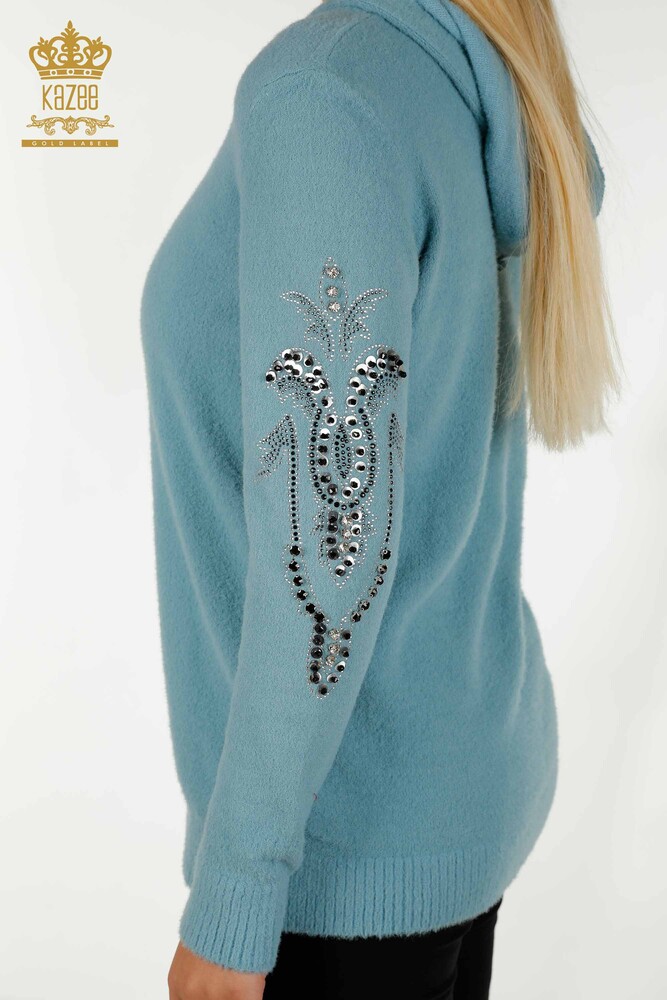 All'ingrosso Donna Maglione maglieria da - Con cappuccio - Menta - 40006 | KAZEE - 4