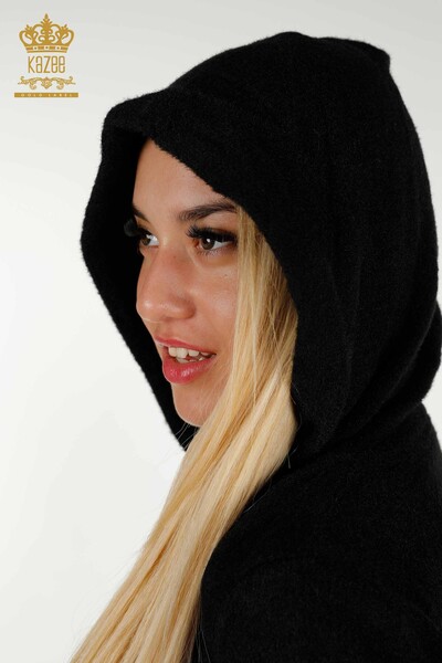All'ingrosso Donna Maglione maglieria da - Con cappuccio - Nero - 40006 | KAZEE - 7