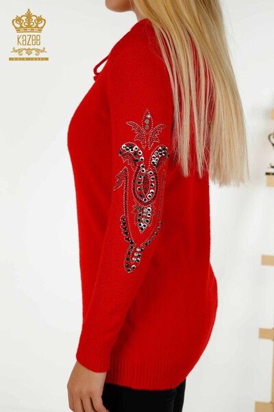 All'ingrosso Donna Maglione Maglieria da - Con cappuccio - Rosso - 40006 | KAZEE - 2