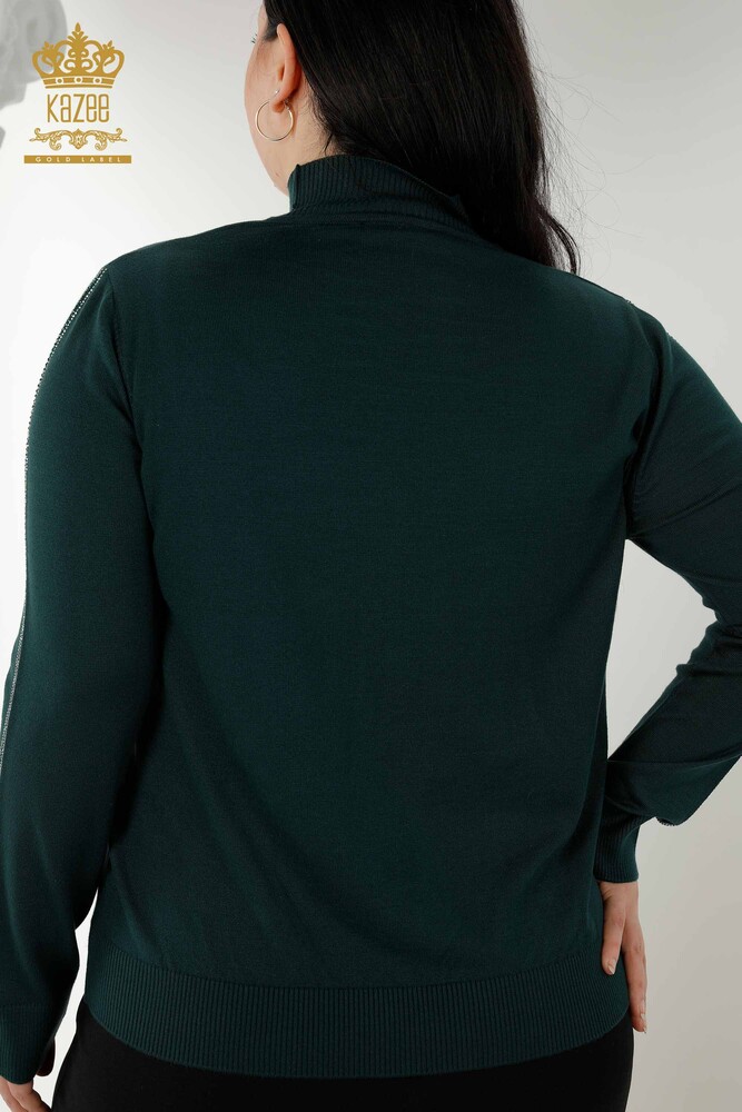 Maglieria da donna all'ingrosso Maglione con motivo a uccelli Nefti - 16459 | KAZEE - 9