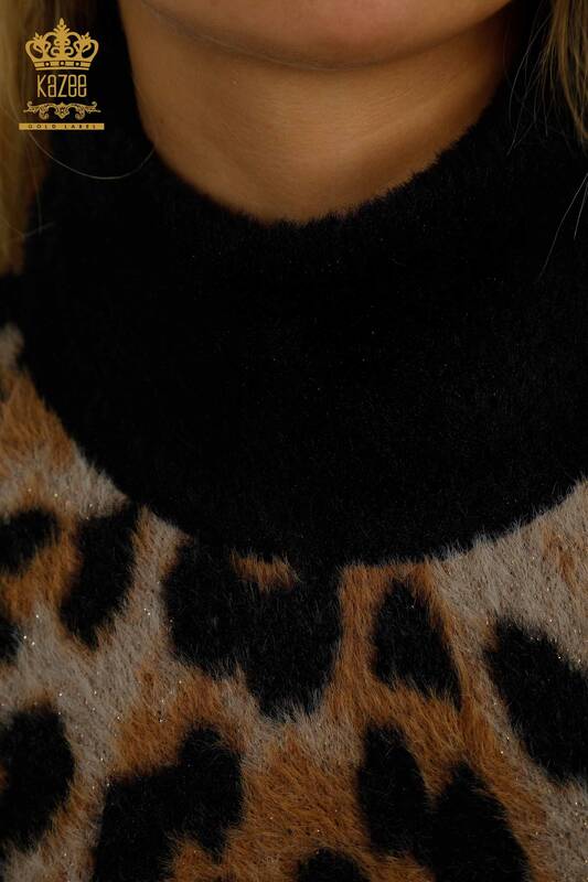 All'ingrosso Maglione di maglieria da donna - Leopardato Motivo - 30631 | KAZEE