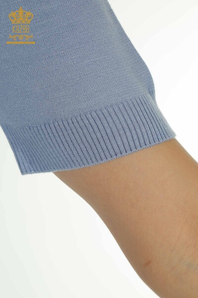 All'ingrosso Maglione di maglieria da donna - Libellula dettagliata - Blu - 30650 | KAZEE - Thumbnail
