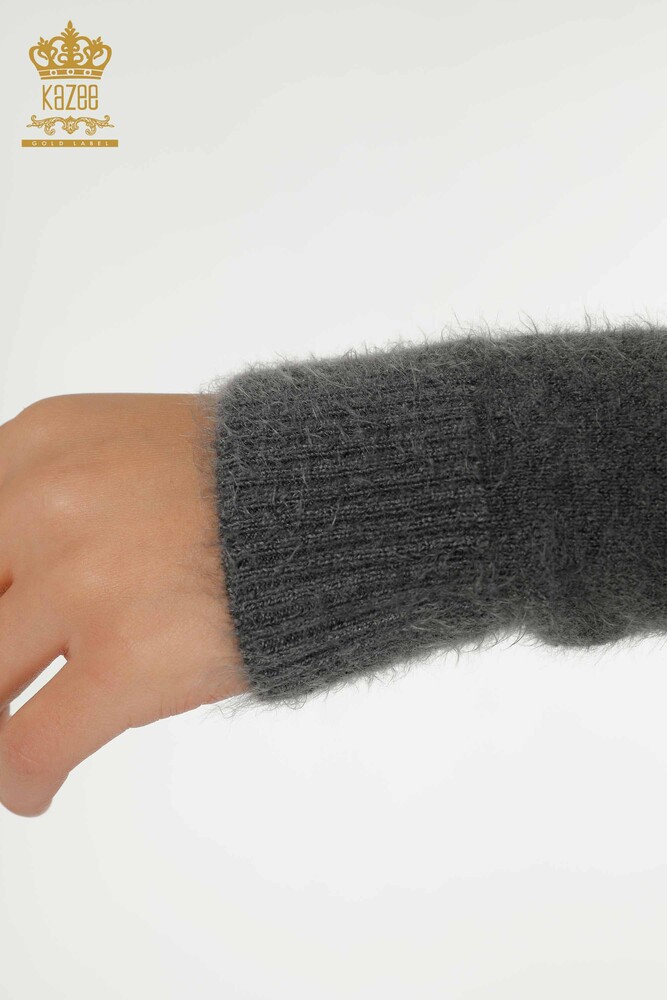 all'ingrosso Maglione Maglieria da Donna - Con Logo - Angora - Antracite - 18432 | KAZEE - 6