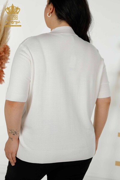 All'ingrosso Maglieria da donna Maglione - Manica corta - Ecru - 16950 | KAZEE - 6