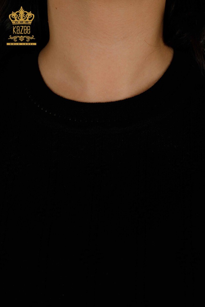 Maglieria Maglieria Donna all'Ingrosso Nero Manica Corta - 30129 | KAZEE - 4