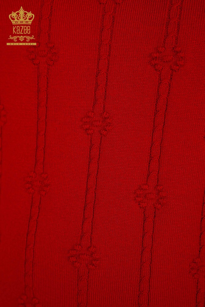 All'ingrosso Maglieria da donna Maglione - Manica corta - Rosso - 30129 | KAZEE - 3