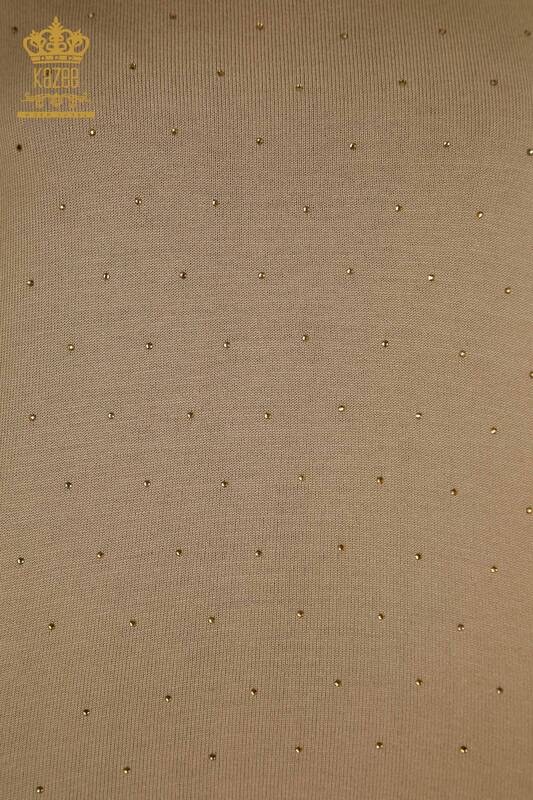 All'ingrosso Maglione di maglieria da donna - Manica lunga - Beige - 30624 | KAZEE