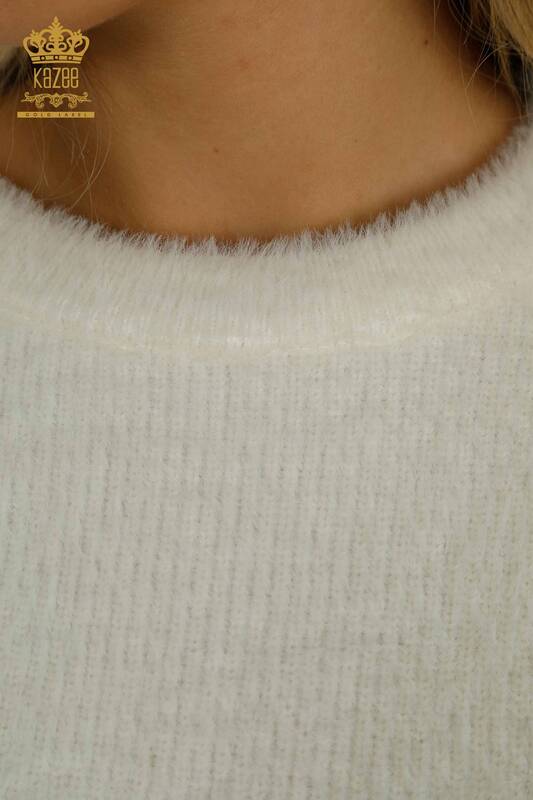 All'ingrosso Maglione di maglieria da donna - Manica lunga - Bianco - 30775 | KAZEE