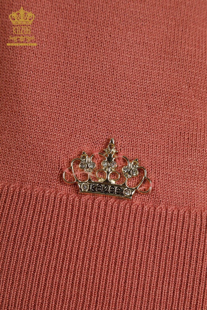 All'ingrosso Maglione di maglieria da donna - Manica lunga - Rosa antico - 11071 | KAZEE - 4