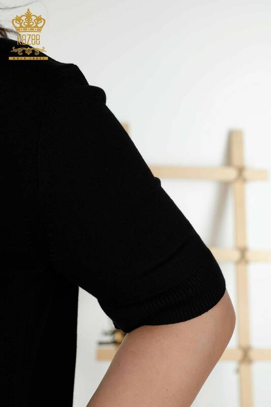All'ingrosso Maglione di maglieria da donna - modello americano - nero - 30389 | KAZEE
