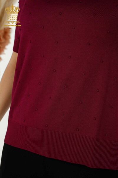 All'ingrosso Maglione di maglieria da donna - modello americano - viola - 30131 | KAZEE - Thumbnail