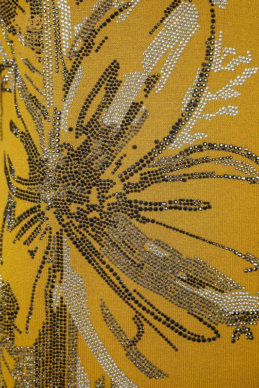 All'ingrosso Maglieria da donna - Motivo floreale - Modello americano - Pietra ricamata - 16693 | KAZEE