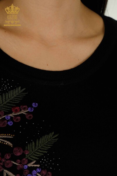 All'ingrosso Maglione di maglieria da donna - Pietra ricamato - nero - 30750 | KAZEE - Thumbnail