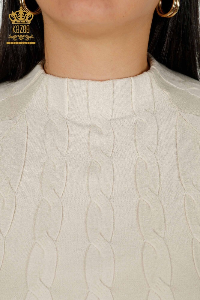 All'ingrosso Donna Maglione maglieria - Tessuto - Beige - 30251 | KAZEE - 3