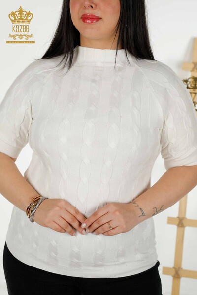 All'ingrosso Donna Maglione di maglieria - Tessuto - Ecru - 30251 | KAZEE - 2