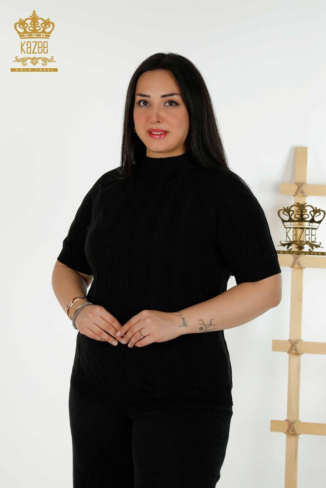 All'ingrosso Donna Maglione maglieria - Tessuto - nero - 30251 | KAZEE - 1