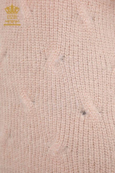 Maglieria da donna all'ingrosso Maglione - Capelli lavorati a maglia - Base - Manica lunga - Viscosa - 19063 | KAZEE - Thumbnail