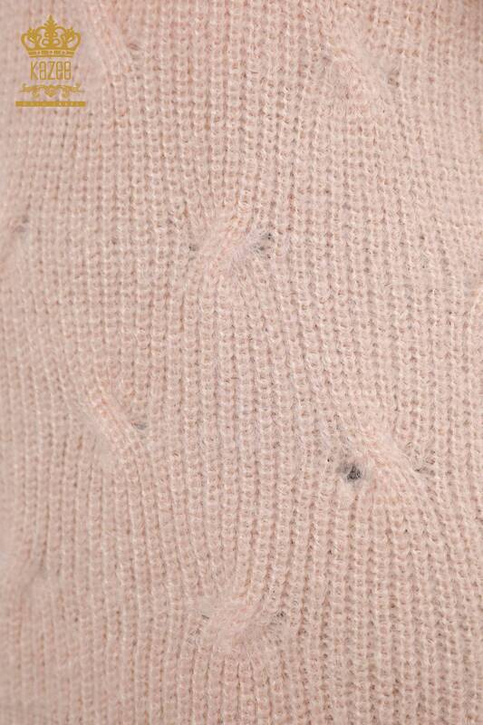 Maglieria da donna all'ingrosso Maglione - Capelli lavorati a maglia - Base - Manica lunga - Viscosa - 19063 | KAZEE
