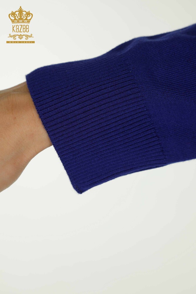 Vendita all'ingrosso Maglieria da donna Maglione Saks ricamato con uccelli - 30401 | KAZEE - 7