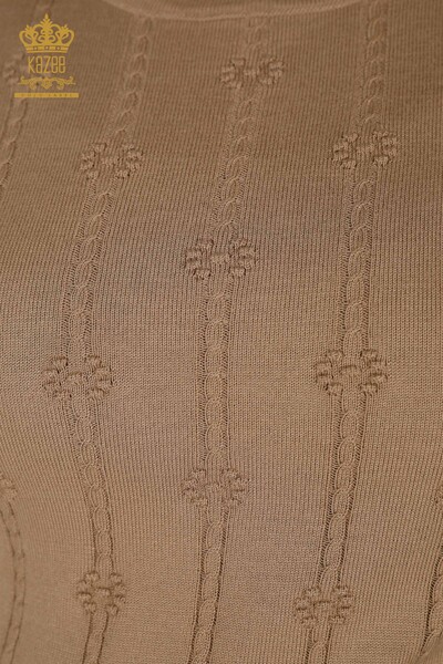 All'ingrosso Maglieria da donna Maglione - Manica corta - Beige - 30129 | KAZEE - 3