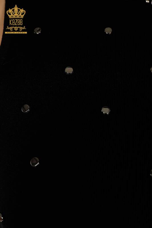 All'ingrosso Maglieria da donna - Dettagli con perline - Nero - 30041 | KAZEE